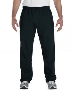 Gildan 18400 - Pantalon de survêtement à bas ouvert en et coton épais Noir