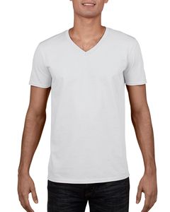 Gildan 64V00 - T-Shirt col en V Blanc