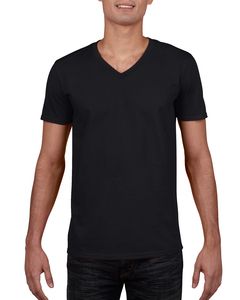 Gildan 64V00 - T-Shirt col en V Noir