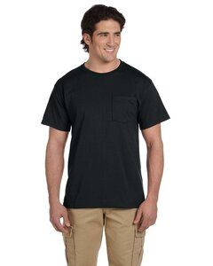 Jerzees 29P - T-shirt à poche en tissu 50/50 Heavyweight Blend™ de 5,6 oz. Noir