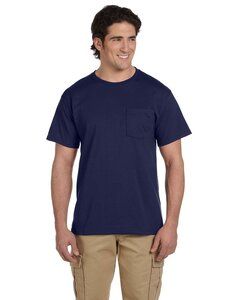 Jerzees 29P - T-shirt à poche en tissu 50/50 Heavyweight Blend™ de 5,6 oz. Marine