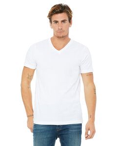 Bella+Canvas 3005 - T-shirt unisexe en jersey à manches courtes et col en V Blanc