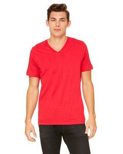 Bella+Canvas 3005 - T-shirt unisexe en jersey à manches courtes et col en V Rouge