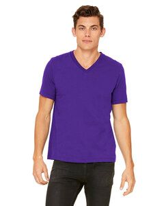 Bella+Canvas 3005 - T-shirt unisexe en jersey à manches courtes et col en V Team Purple
