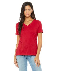 Bella+Canvas 6405 - T-shirt col en V à manches courtes Missy Jersey Rouge