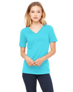 Bella+Canvas 6405 - T-shirt col en V à manches courtes Missy Jersey Turquoise