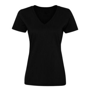 Fruit of the Loom L39VR - T-Shirt pour femme col en V en gros Noir