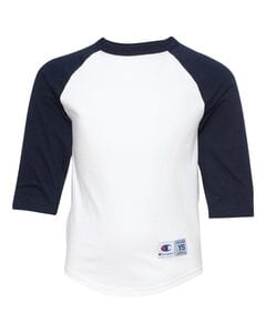 Champion T13Y - T-shirt de baseball raglan pour jeunes White/ Navy