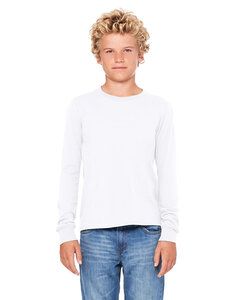 Bella+Canvas 3501Y - Youth Jersey Long Sleeve T-Shirt Blanc