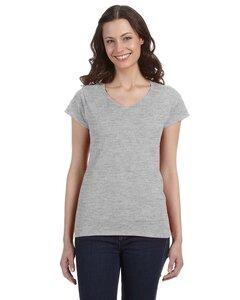 Gildan 64V00L - Ladies' Softstyle V-Neck T-Shirt Gris Athlétique