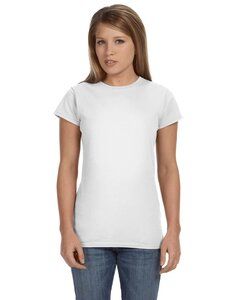 Gildan G640L - T-Shirt Softstyle® Ladies 4.5 Oz. Junior Fit Blanc