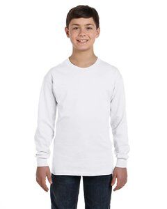 Gildan G540B - T-Shirt Wholesale Youth 5.3 Oz. à manches longues Blanc