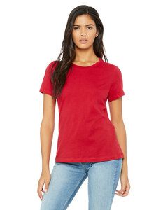 Bella+Canvas B6400 - T-shirt à manches courtes en jersey relaxant Missy's Rouge
