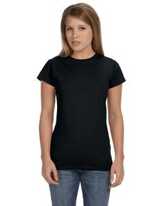 Gildan G640L - T-Shirt Softstyle® Ladies 4.5 Oz. Junior Fit Noir