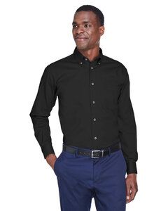 Harriton M500 - Chemise en sergé à manches longues Easy Blend avec système anti-taches