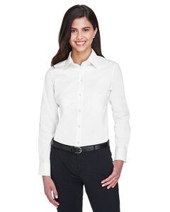 Devon & Jones DG530W - T-Shirt Collection Crown - Dames - Sergé solide et extensible Blanc