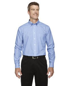 Devon & Jones D645 - T-Shirt Collection Crown Banker à rayures Bleu Francais