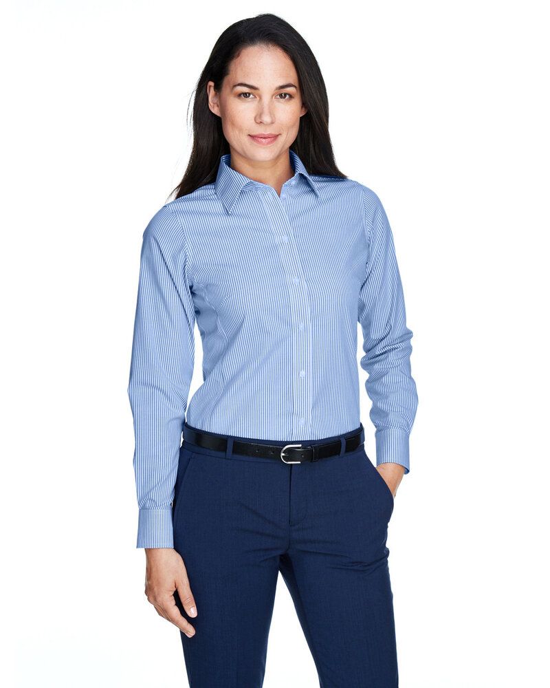 Devon & Jones D645W - T-Shirt Ladies Crown Collection Banker Stripe