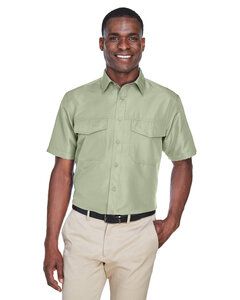 Harriton M580 - Chemise à manches courtes Key West Performance Staff Green Mist