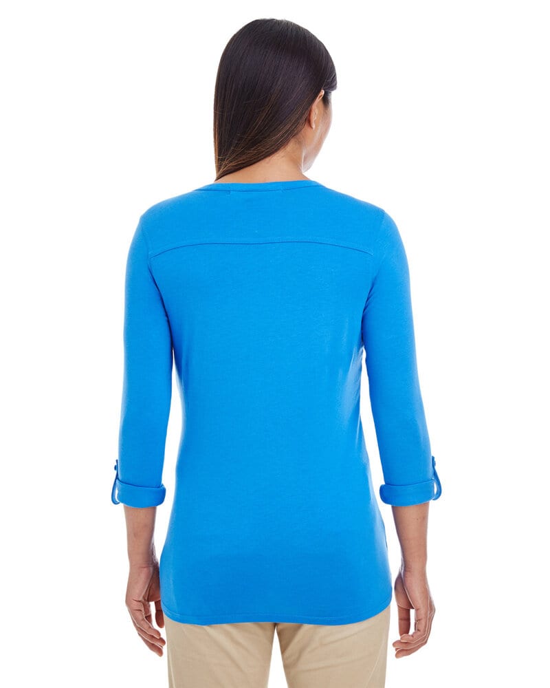 Devon & Jones DP186W - Chandail en tricot à manches transformables avec patte en Y pour femmes Perfect Fit
