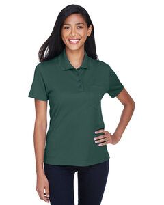 Core 365 78181P - Polo piqué Origin Performance pour femme avec poche Vert foret