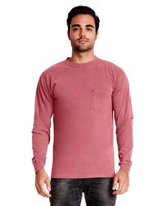 Next Level 7451 - T-Shirt Adulte Inspired Dye - Crew à manches longues avec poche Smoked Paprika