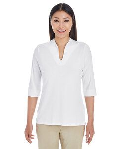 Devon & Jones DP188W - T-Shirt Top à encolure ouverte pour femme Perfect Fit Tailored Blanc
