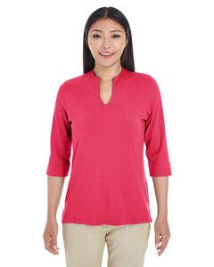 Devon & Jones DP188W - T-Shirt Top à encolure ouverte pour femme Perfect Fit Tailored Rouge