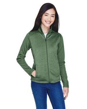 Devon & Jones DG796W - Chandail Newbury Fleece Mélange Colorblock Full-Zip - Femme