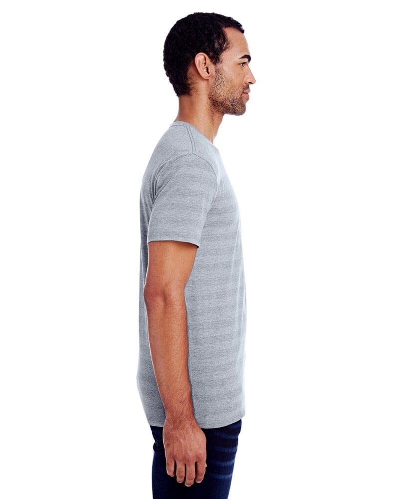 Threadfast 152A - T-shirt à manches courtes à rayures invisibles pour homme