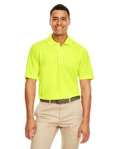 Core 365 88181R - Polo Piqué Radiant Performance avec passepoil réfléchissant pour homme Safety Yellow