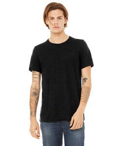 Bella+Canvas 3650 - t-shirt unisexe en poly-coton à manches courtes Solid Black Slub