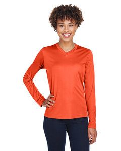 Team 365 TT11WL - T-Shirt à manches longues Zone Performance pour femme Sport Orange