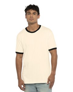 Next Level 3604 - T-Shirt unisexe Ringer Natural/Black