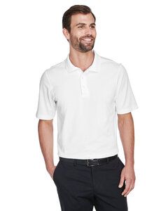 Devon & Jones DG20T - Polo à carreaux Crown Lux Performance pour hommes de grande taille Blanc