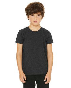 Bella+Canvas 3413Y - T-shirt à manches courtes Triblend pour jeune Charcoal Black Triblend