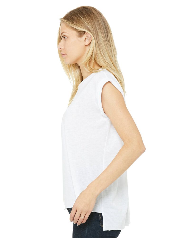 Bella+Canvas 8804 - T-shirt musclé fluide pour femmes avec poignet roulé