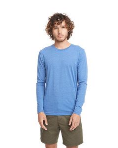 Next Level 6071 - Chandail Crew à manches longues Triblend pour homme Vintage Royal