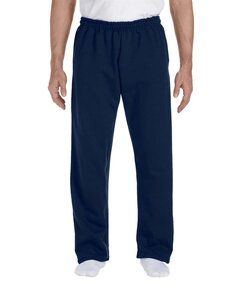 Gildan G123 - Pantalon Dryblend® Adult 9oz to 15 oz./Lin. Yd. 50/50, Sweatpant à fond ouvert Marine