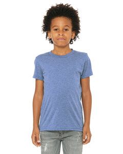 Bella+Canvas 3413Y - T-shirt à manches courtes Triblend pour jeune Blue Triblend