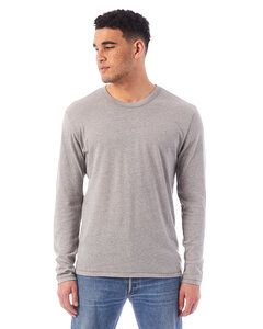 Alternative Apparel 5100BP - T-shirt à manches longues en jersey vintage Keeper pour homme Smoke Grey