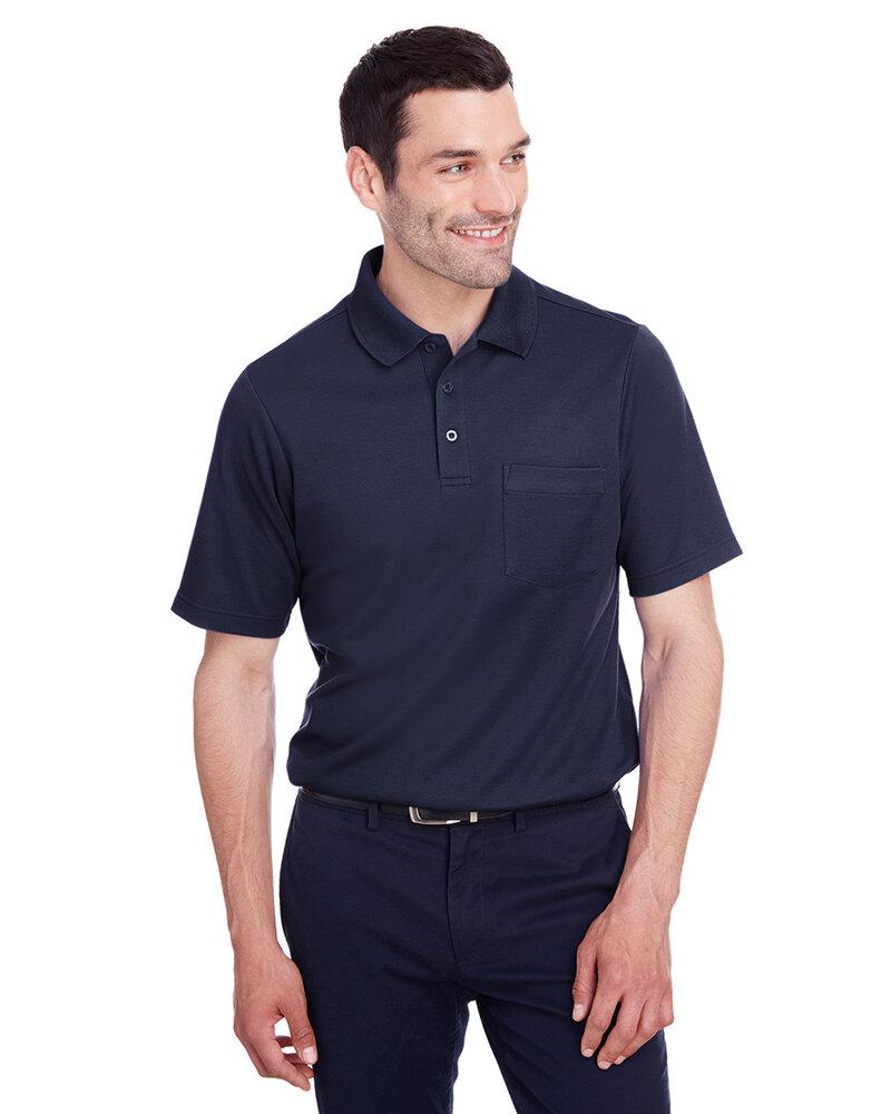 Devon & Jones DG20P - Polo Crown Lux Performance tressé avec poche pour homme