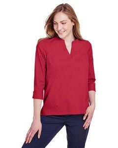 Devon & Jones DG542W - Chemise Tunique extensible Crown Lux Performance pour femme Rouge