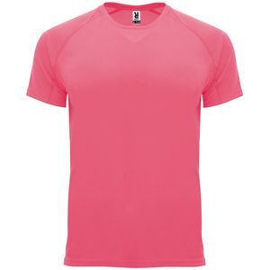 Roly CA0407 - BAHRAIN T-shirt technique manches courtes raglan ROSE LADY FLUO