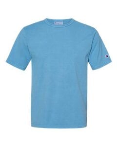 Champion CD100 - Tee-shirt à manches courtes teint dans la masse pour les adultes Delicate Blue