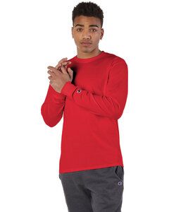 Champion CC8C - T-Shirt à manches longues sans étiquette Rouge