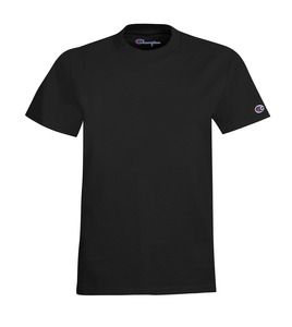 Champion T435 - T-shirt enfant en coton à manches courtes Noir