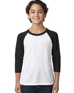 Next Level 3352 - T-Shirt Youth Cvc 3/4 Raglan