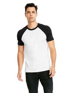 Next Level 3650 - T-shirt coton et manches raglan Noir/Blanc