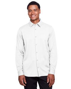 Devon & Jones DG20Z - Chemise boutonnée Crown Lux Performance pour homme Blanc